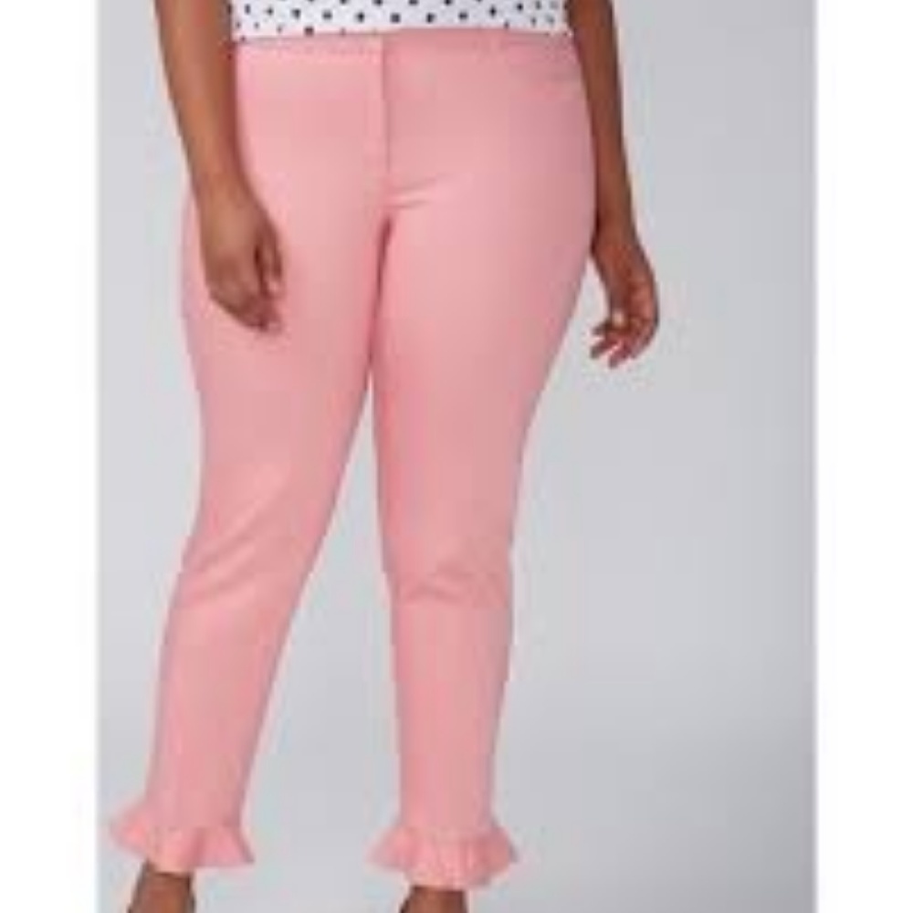 Lane Bryant Allie Mod Stretch Ankle Pant Ruffle